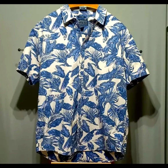 American Rag Shirts American Rag Mens Blue Pink Hawaiian